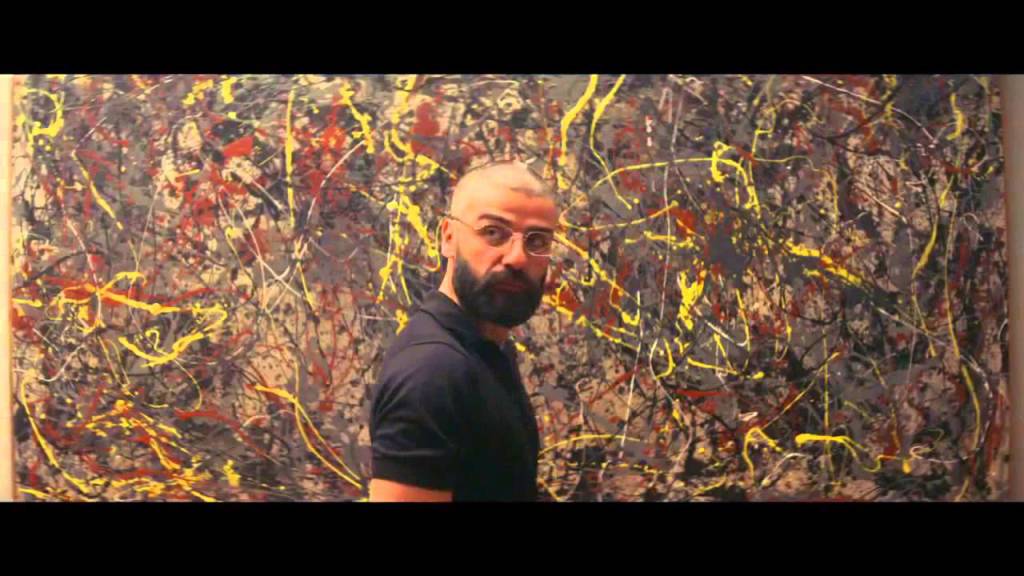 Scene from Ex Machina: Jackson Pollock painting in the background.